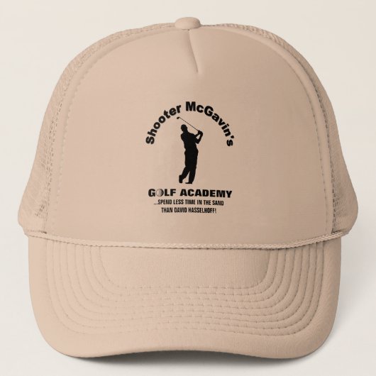 Shooter McGavin's Golf Academy Trucker Hat Trucker Pet (Voorkant)