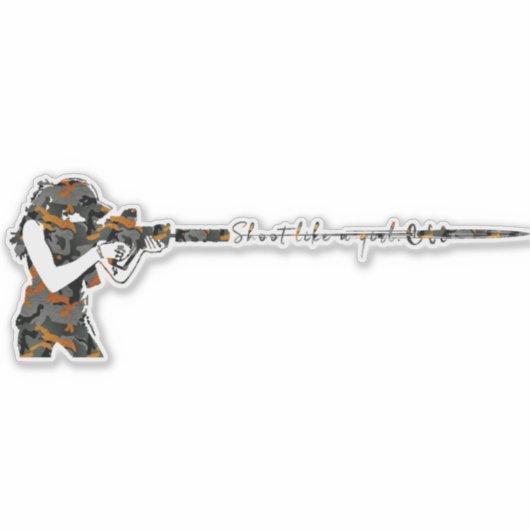 Shooter meisjes Sticker (Voorkant)