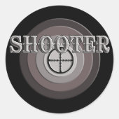 Shooter Ronde Sticker (Voorkant)