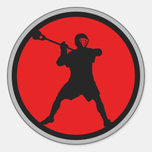 Shooterrood Ronde Sticker (Voorkant)