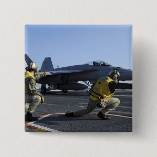 Shooters aan boord van de USS George HW-Struik Vierkante Button 5,1 Cm