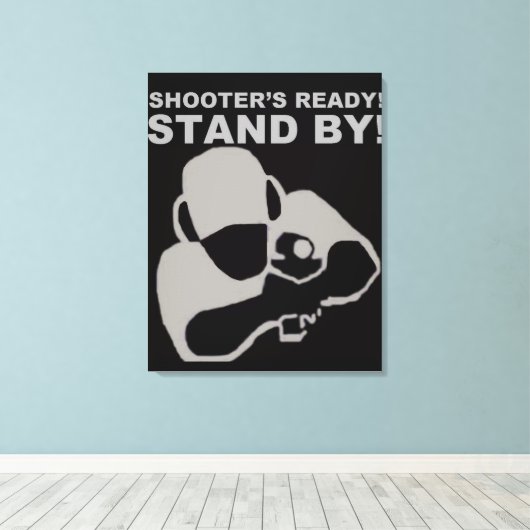 Shooter's Ready Canvas poster (Insitu (Houten vloer))