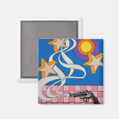 "Shootin' Starz" magneet (Voorkant / Achterkant)