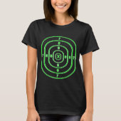 Shooting Range Target Practice Sheet Green Bullsey T-shirt (Voorkant)