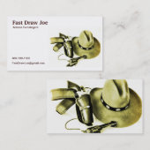 Shooting snel met cowboy Action Draw Visitekaartje (Voorkant / Achterkant)