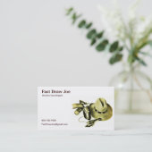 Shooting snel met cowboy Action Draw Visitekaartje (Staand voorkant)