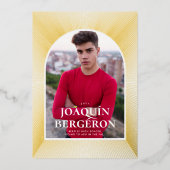 Shooting Star Afstudeerfolie Uitnodiging (Voorkant)