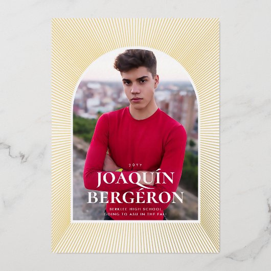 Shooting Star Afstudeerfolie Uitnodiging (Voorkant)