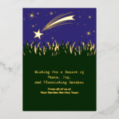 Shooting Star Christmas Folie Zakelijke vakantie K Folie Uitnodiging (Voorkant)