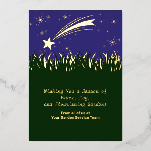 Shooting Star Christmas Folie Zakelijke vakantie K Folie Uitnodiging (Voorkant)