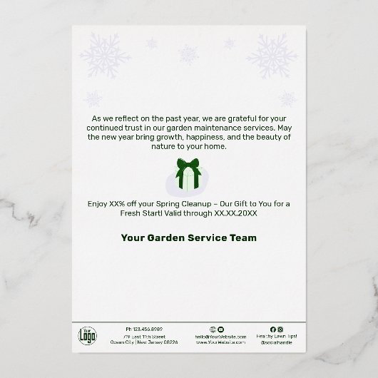 Shooting Star Christmas Folie Zakelijke vakantie K Folie Uitnodiging (Achterkant)