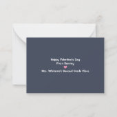 Shooting Star Classroom Valentijnsdag Notitiekaartje (Achterkant)