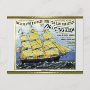 Shooting Star Clipper Zeilen Briefkaart