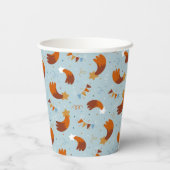 Shooting Star & Confetti Celebration Blauw Papieren Bekers (Achterkant)