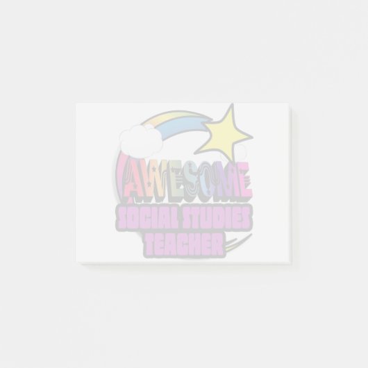 Shooting Star Fantastische leraar maatschappijlee Post-it® Notes (Voorkant)