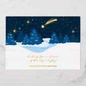 Shooting Star Folie accenten kerst vakantie Kaart (Voorkant)
