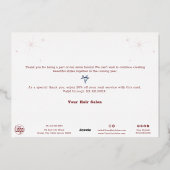 Shooting Star Folie accenten kerst vakantie Kaart (Achterkant)