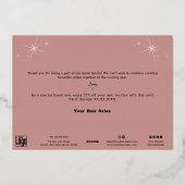 Shooting Star & Forest Folie Kerstvakantie Kaart (Achterkant)