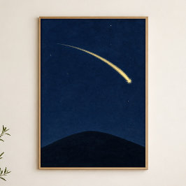 Shooting Star Hill Waterverf Hemelposter Poster