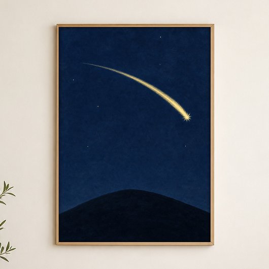 Shooting Star Hill Waterverf Hemelposter Poster