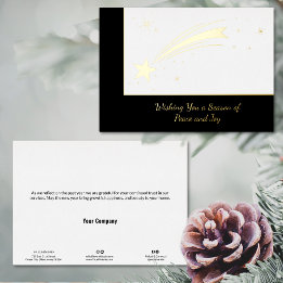 Shooting Star Kerst Folie Zakelijke Kerstkaart Uitnodiging