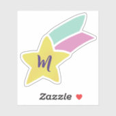 Shooting Star Monogram Sticker (Vel)