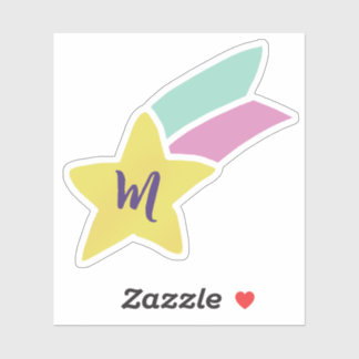 Shooting Star Monogram Sticker