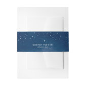 Shooting Star Navy Blue Waterverf Wedding Uitnodigingen Wikkel (Voorkant Voorbeeld)