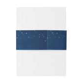 Shooting Star Navy Blue Waterverf Wedding Uitnodigingen Wikkel (Achterkant Voorbeeld)