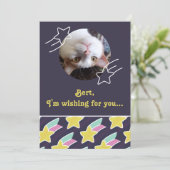 Shooting Star Pattern Verjaardag Kaart (Staand voorkant)