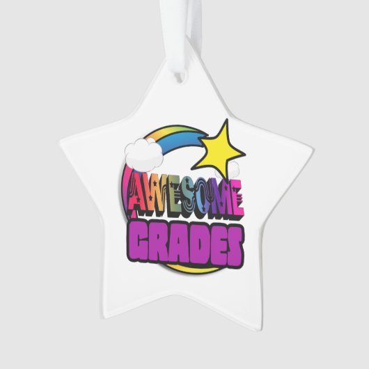 Shooting Star Rainbow Geweldige Grades Ornament (voorkant)