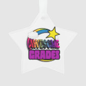 Shooting Star Rainbow Geweldige Grades Ornament (voorkant)