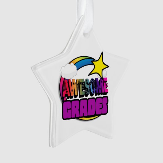 Shooting Star Rainbow Geweldige Grades Ornament (voorkant)