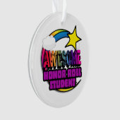 Shooting Star Rainbow Geweldige Honor Roll Student Ornament (voorkant)