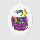 Shooting Star Rainbow Geweldige Honor Roll Student Ornament (voorkant)