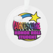 Shooting Star Rainbow Geweldige Honor Roll Student Ornament (voorkant)