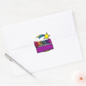 Shooting Star Regenboog Awesome Huishoudster Vierkante Sticker (Envelop)