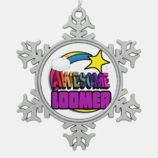 Shooting Star Regenboog Awesome Loomer Tin Sneeuwvlok Ornament