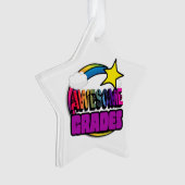 Shooting Star Regenboog Geweldige Cijfers Ornament (voorkant)