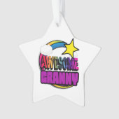 Shooting Star Regenboog Geweldige Oma Ornament (voorkant)
