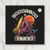 Shooting Star Ruimte Bedankjes Labels (Achterkant)