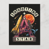 Shooting Star Ruimte Briefkaart (Voorkant)
