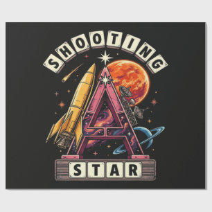 Shooting Star Ruimte Cadeaupapier