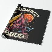 Shooting Star Ruimte Cadeaupapier (Uitgerold)