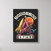Shooting Star Ruimte Canvas Afdruk (Voorkant)