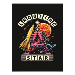 Shooting Star Ruimte Foto Afdruk