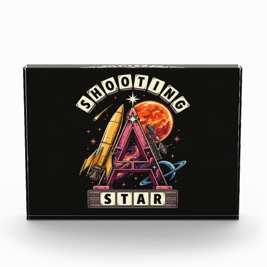 Shooting Star Ruimte Fotoblokken (Voorkant)