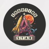 Shooting Star Ruimte Labels (Design 2)