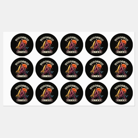 Shooting Star Ruimte Labels (Vel)