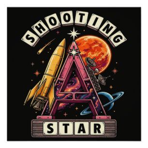 Shooting Star Ruimte Perfect Poster